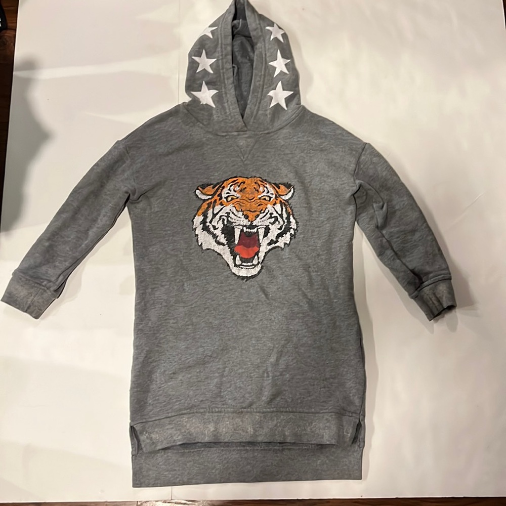 Art Class Tiger Sweatshirt Dress, S 6/6x